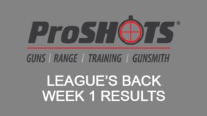 League’s Back – Week 1 Results